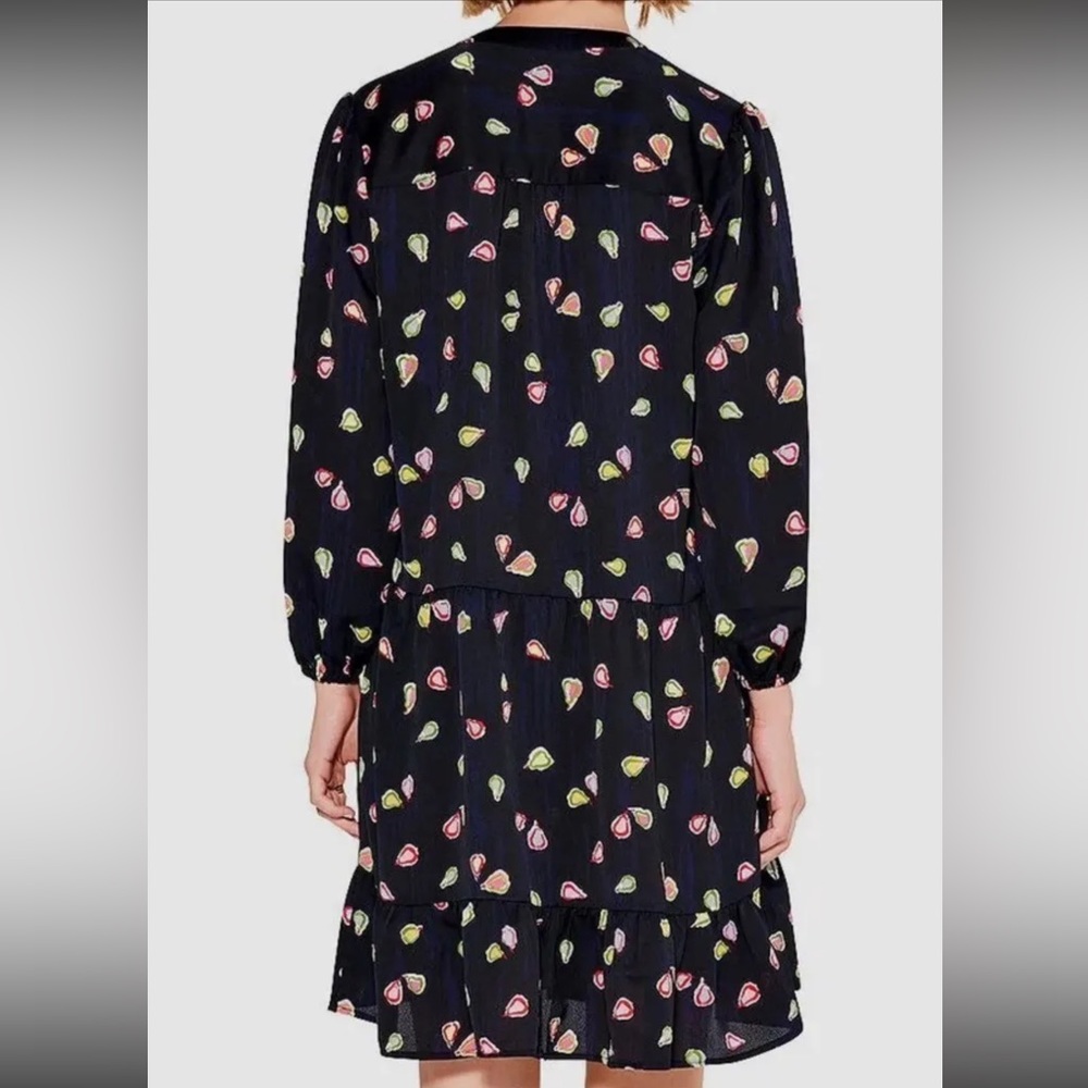NIC+ZOE Black Floral Heart-Print Long-Sleeve Dress - Picture 6 of 11